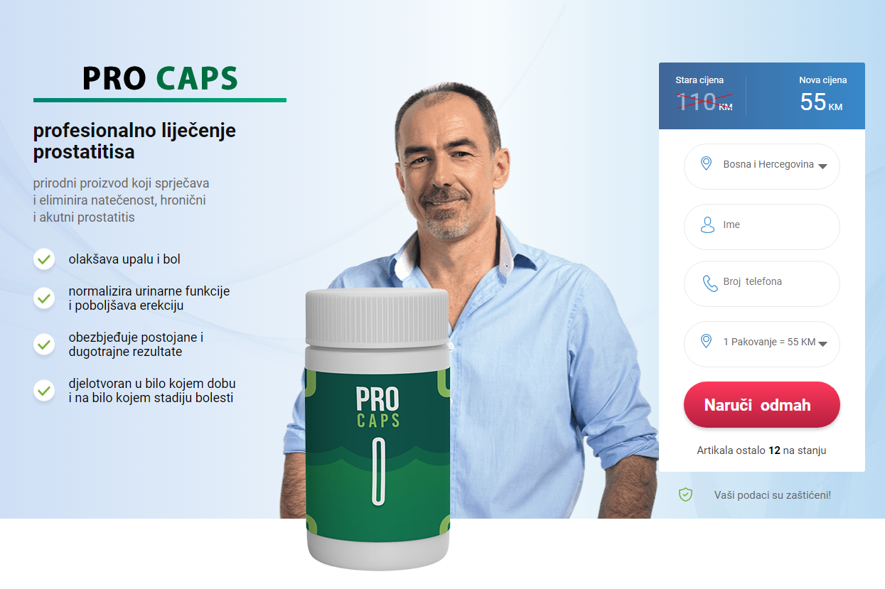 Pro Caps : kapsula, Recenzije, Radi, Cijena, Sastojci, Prednosti, Kupi