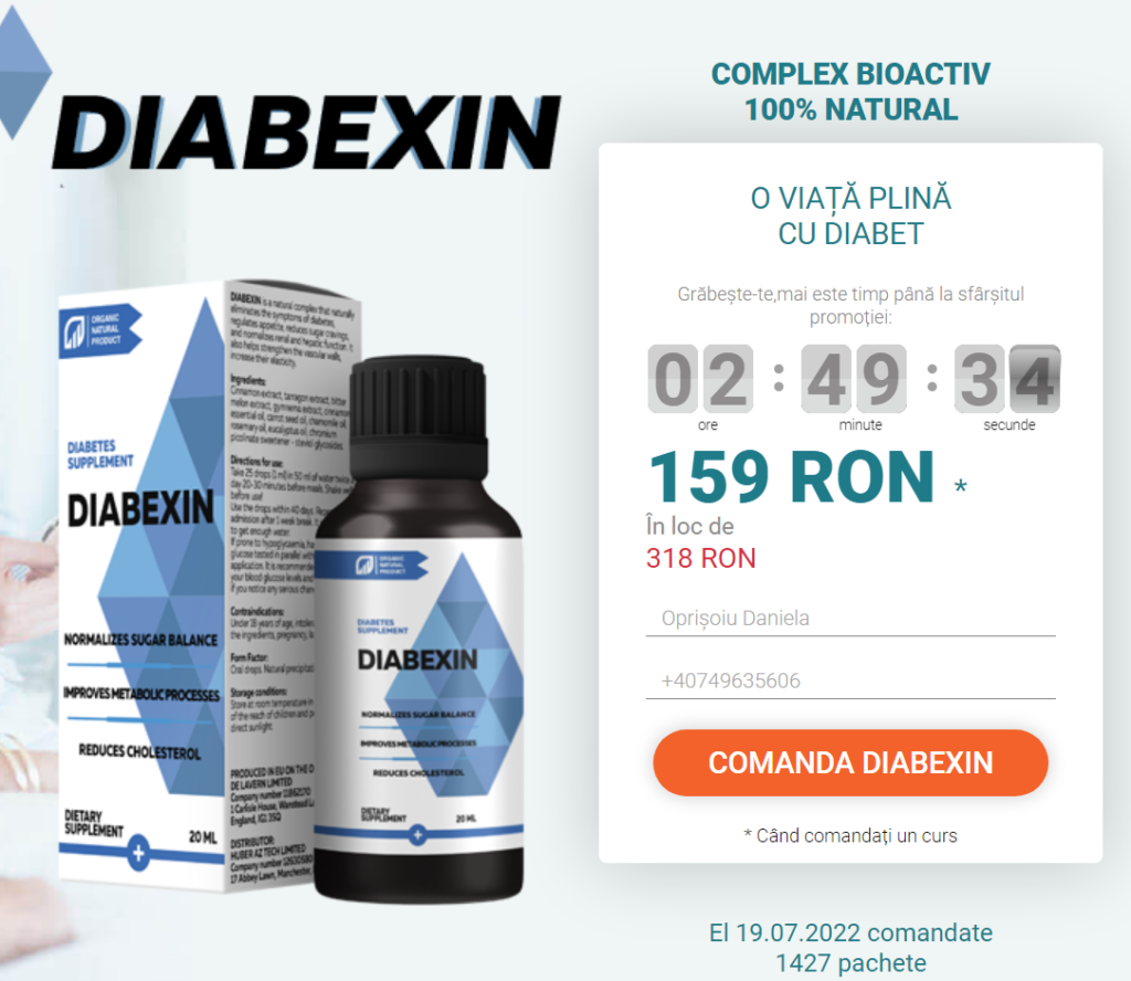 Diabexin recenzii