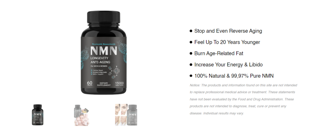 NMN Longevity Anti Aging ingredients