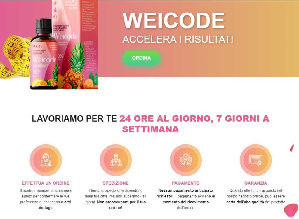 Weicode ingredienti