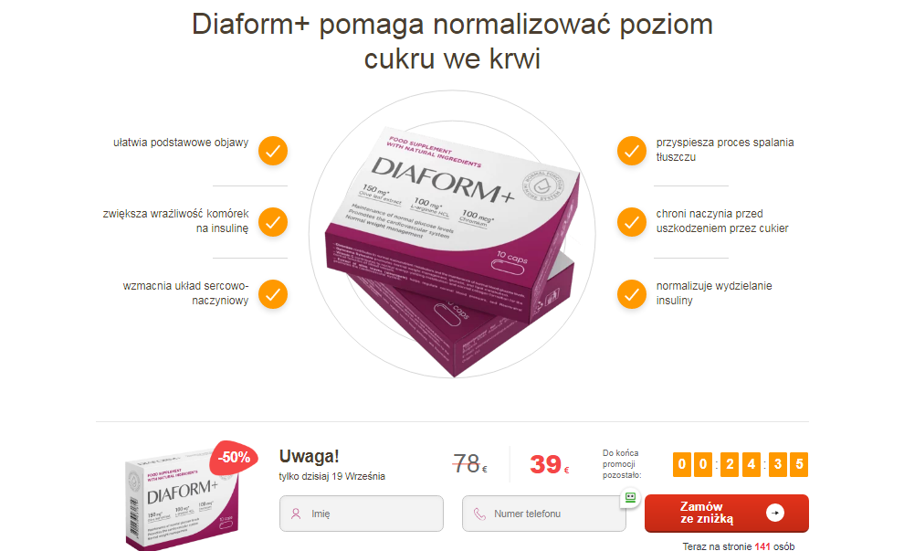 Diaform+ Składniki