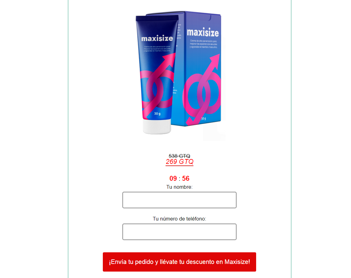 Maxisize: Opiniones, crema, Precio, Reseñas, Ingredientes,Beneficios, gel!