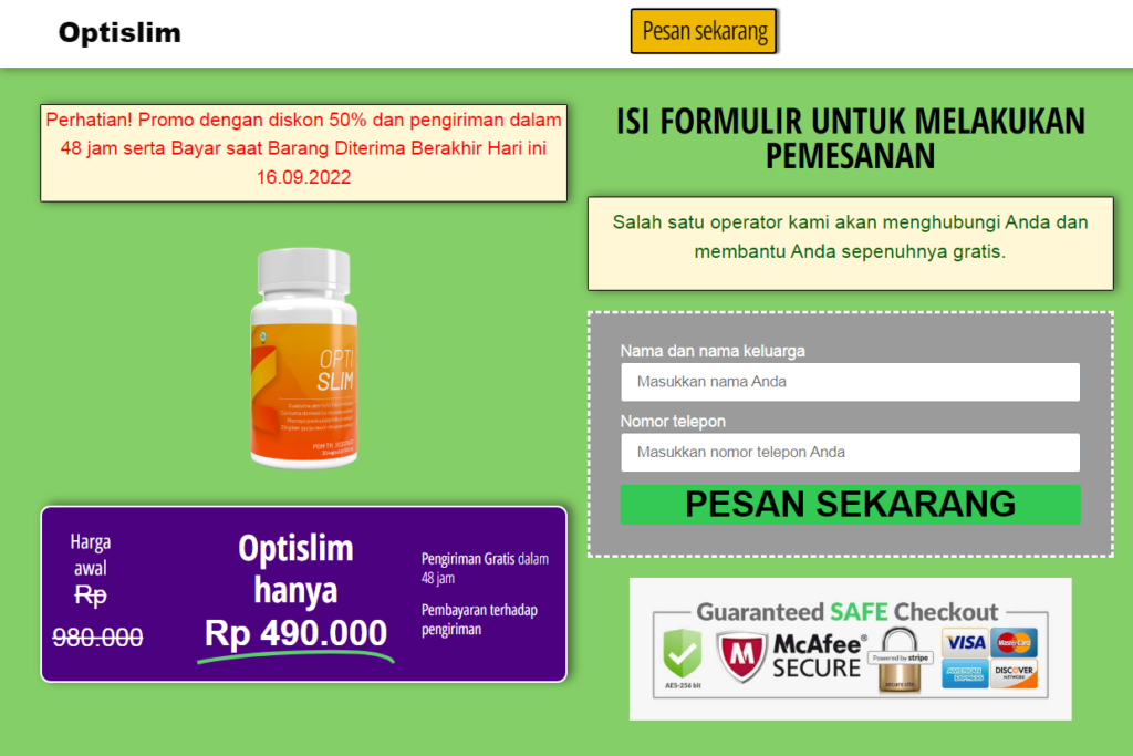 Optislim Harga