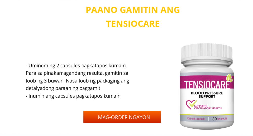 TensioCare Mga sangkap