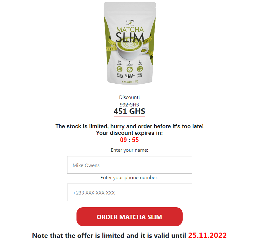 Matcha Slim Price