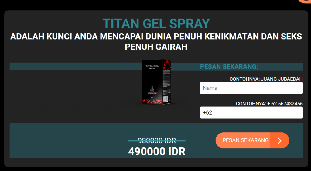 Titan Gel Spray Indonesia
